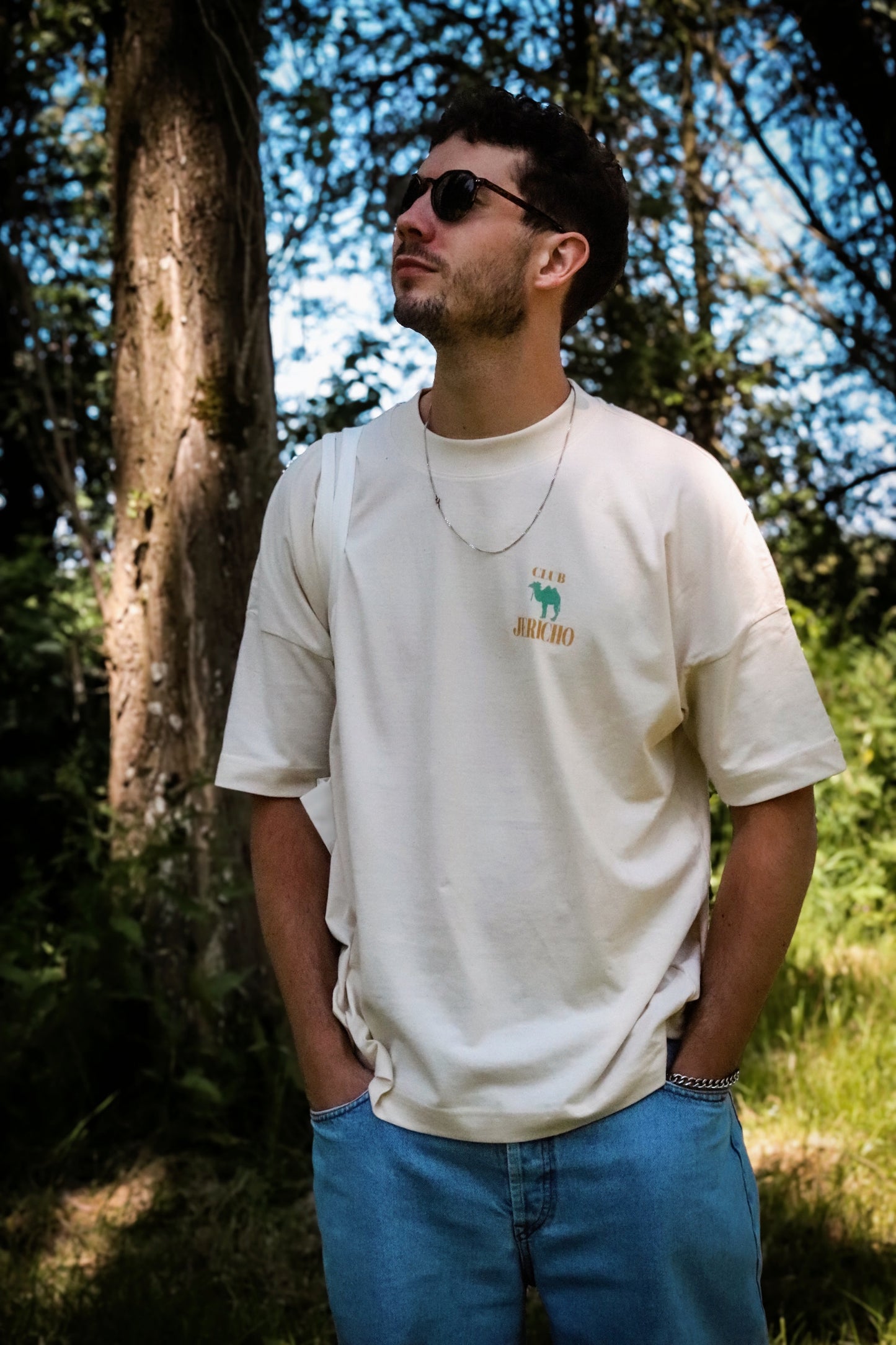 Club Jericho Camel Logo Organic T-Shirt - Natural Raw